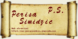 Periša Simidžić vizit kartica